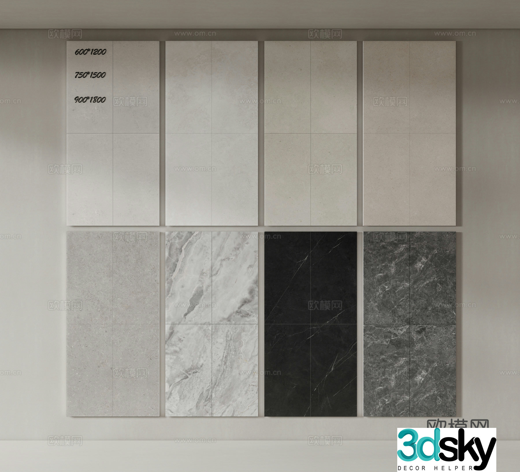 Building materials floor tiles ceramic tiles 3d model