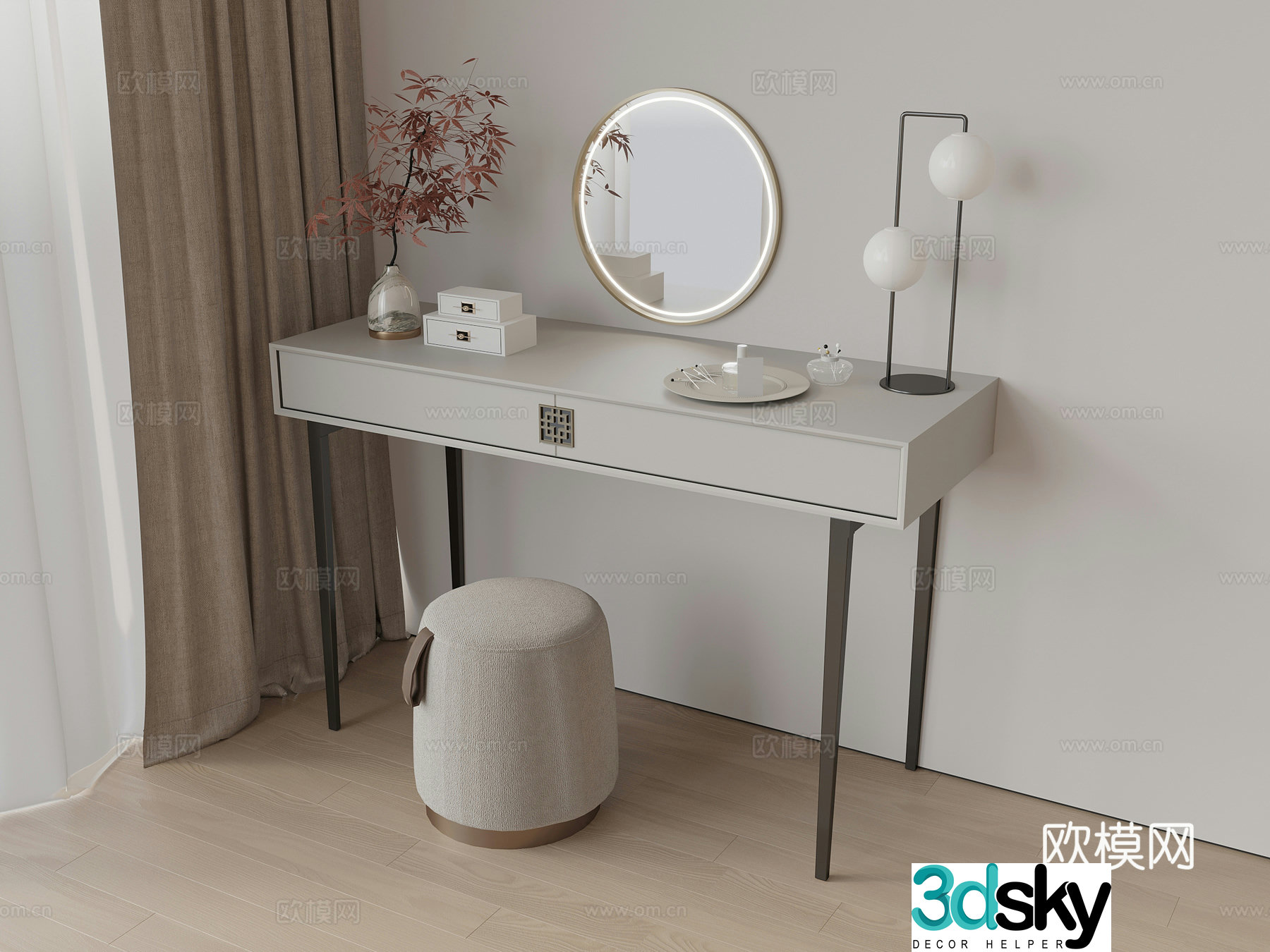 New Chinese style dresser 3d model