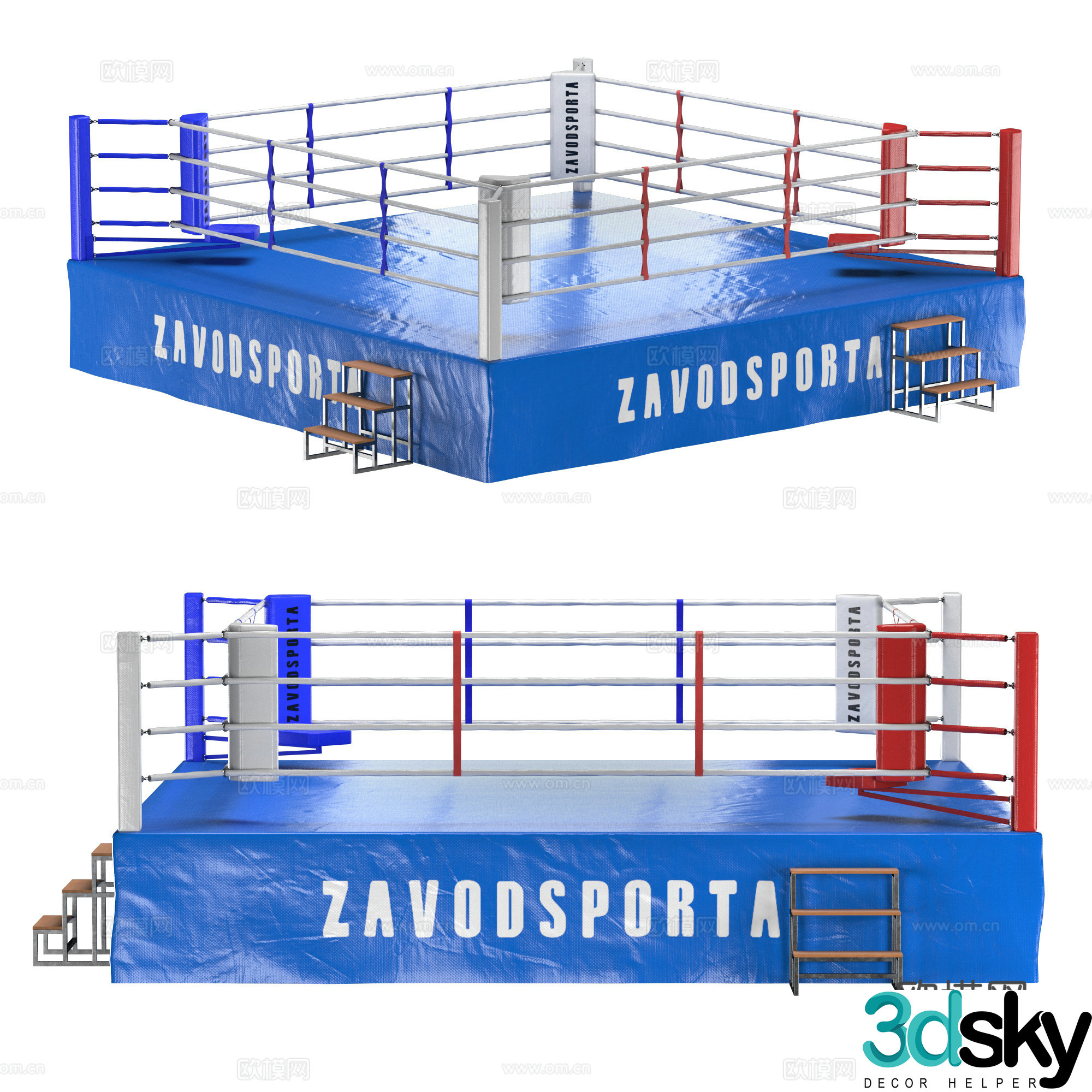 ring boxing ring 3d model