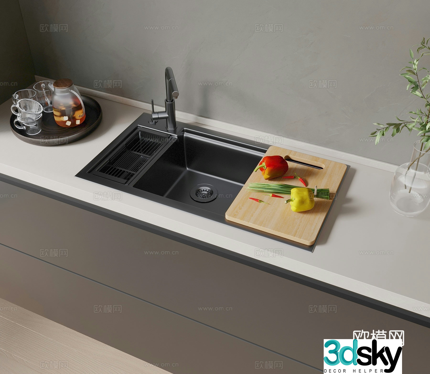 Modern washbasin basin sink 3d model