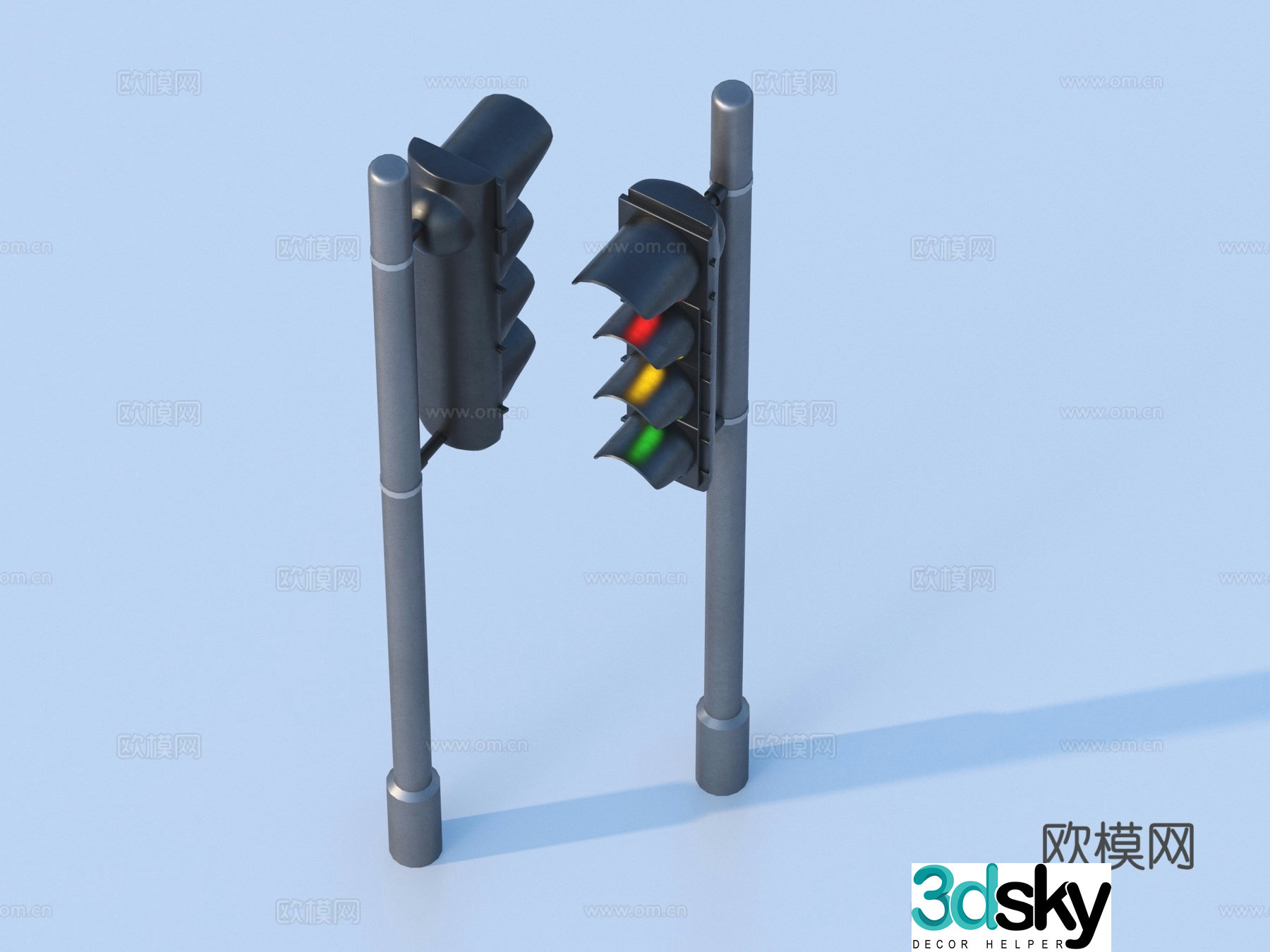traffic light traffic light indicator 3d model