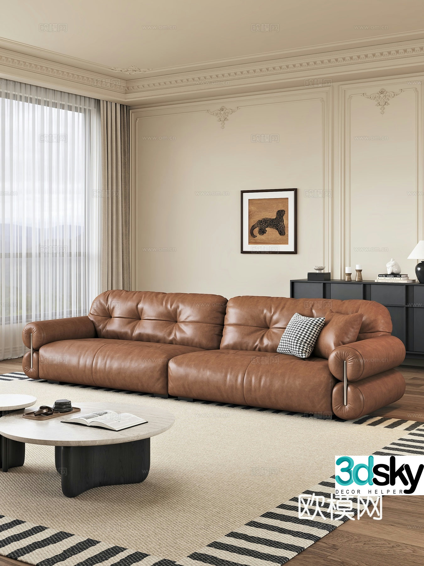 Medieval style living room 3D model