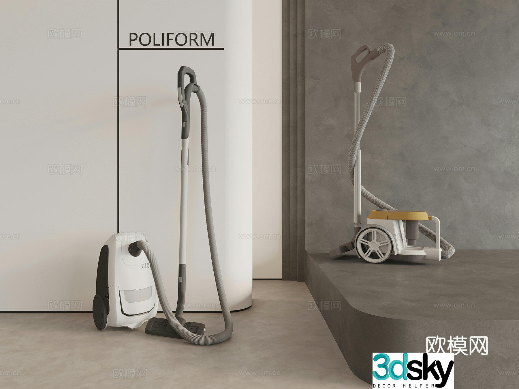 Modern vacuum cleaner 3d model
