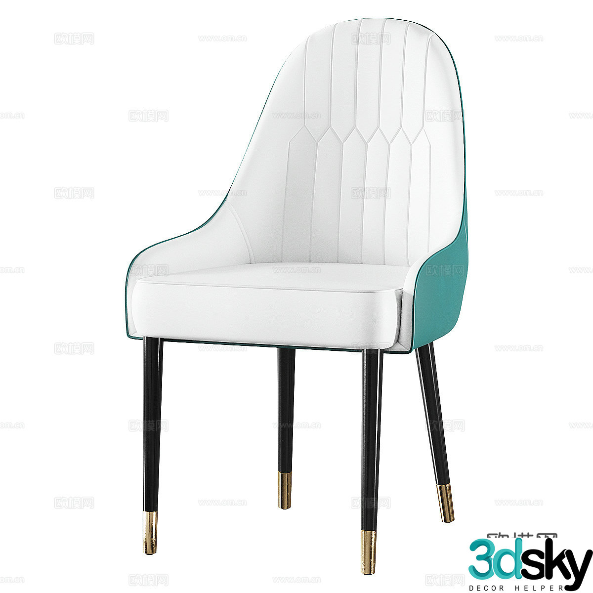 Single chair dining chair armchair 3d model