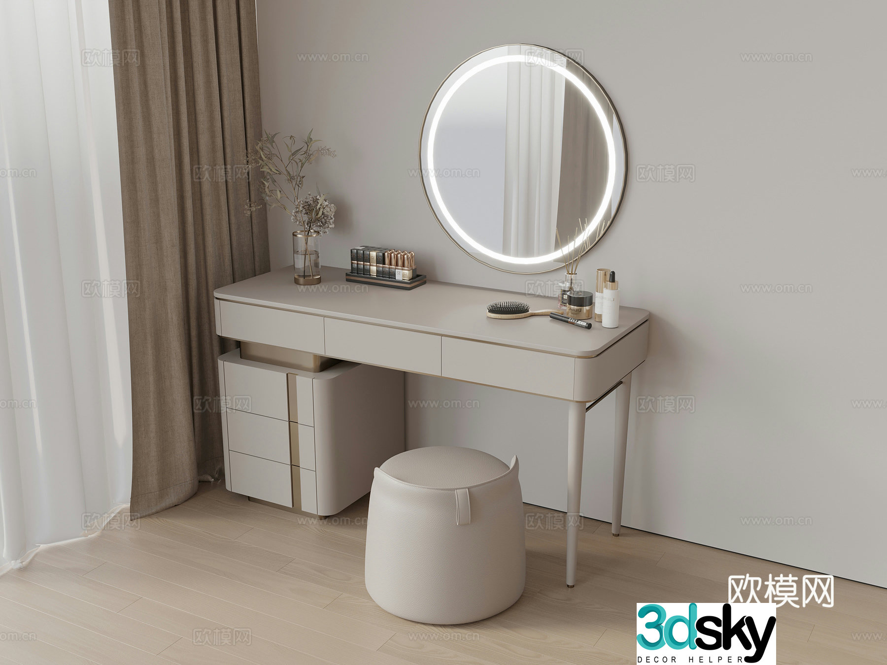 Modern dressing table 3d model