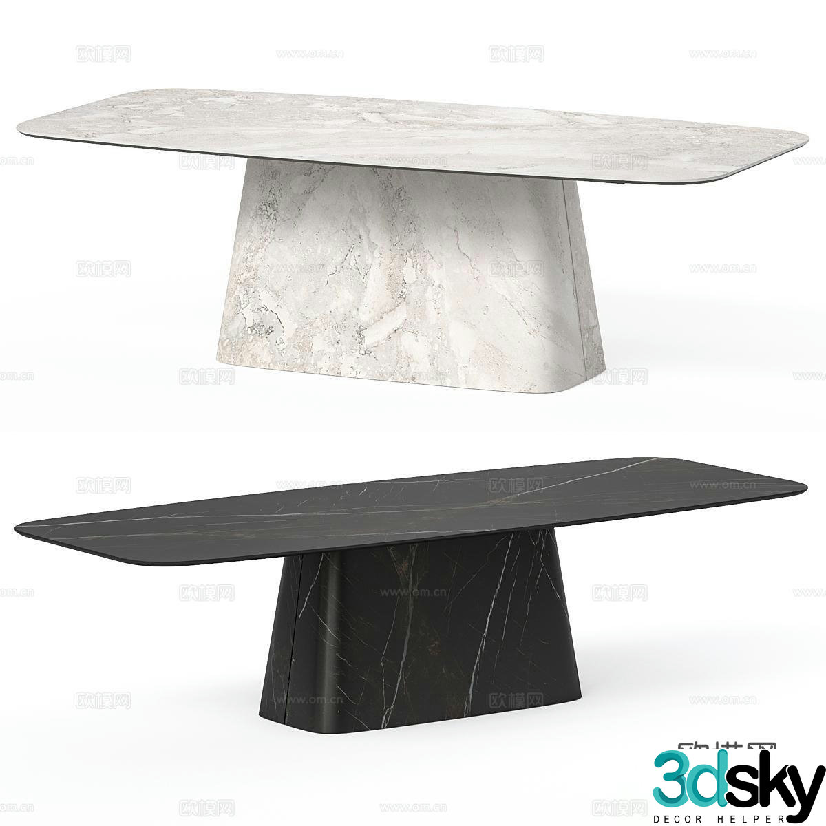 Cattelan Italia marble dining table 3d model