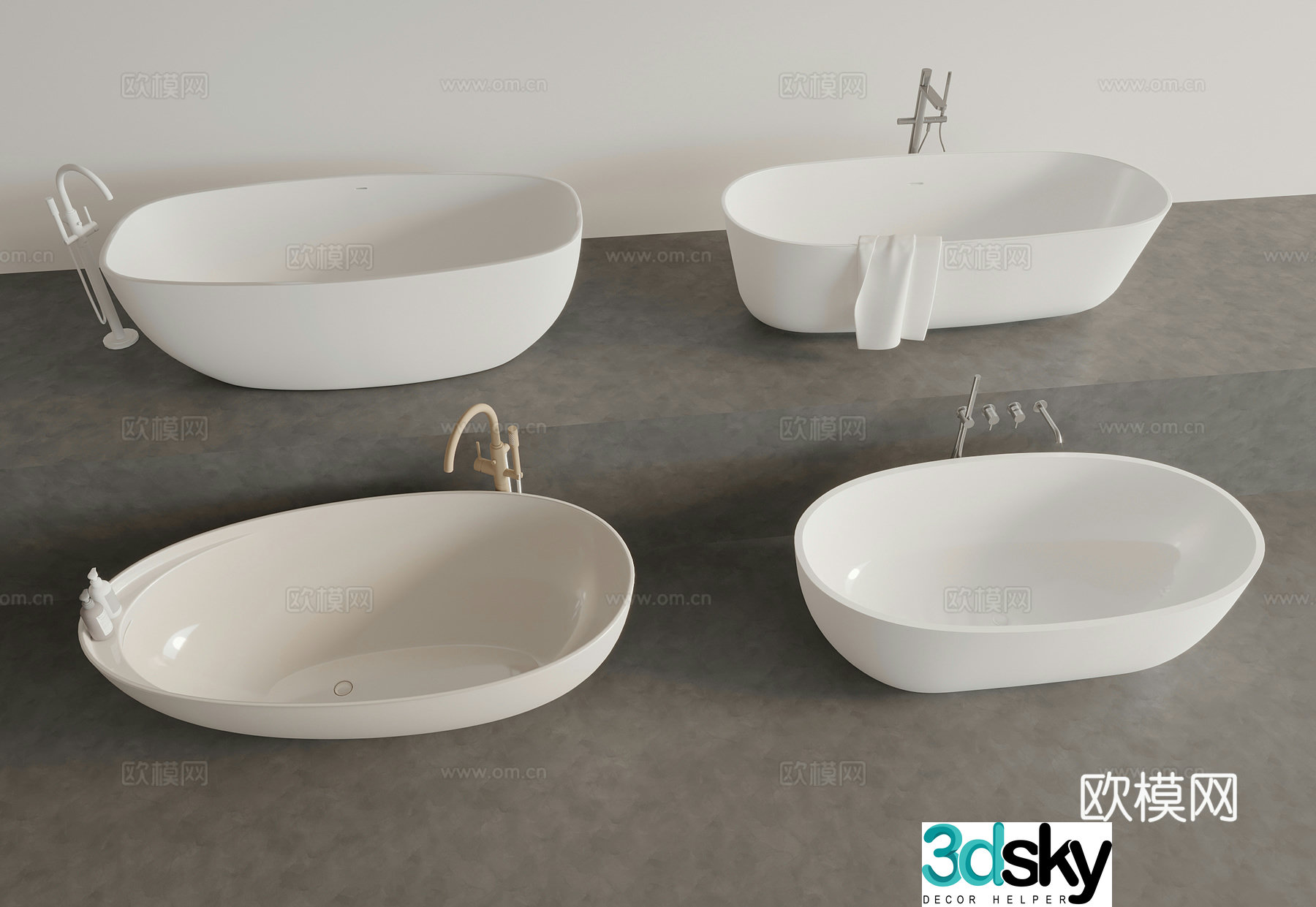 Modern bathtub 3d model