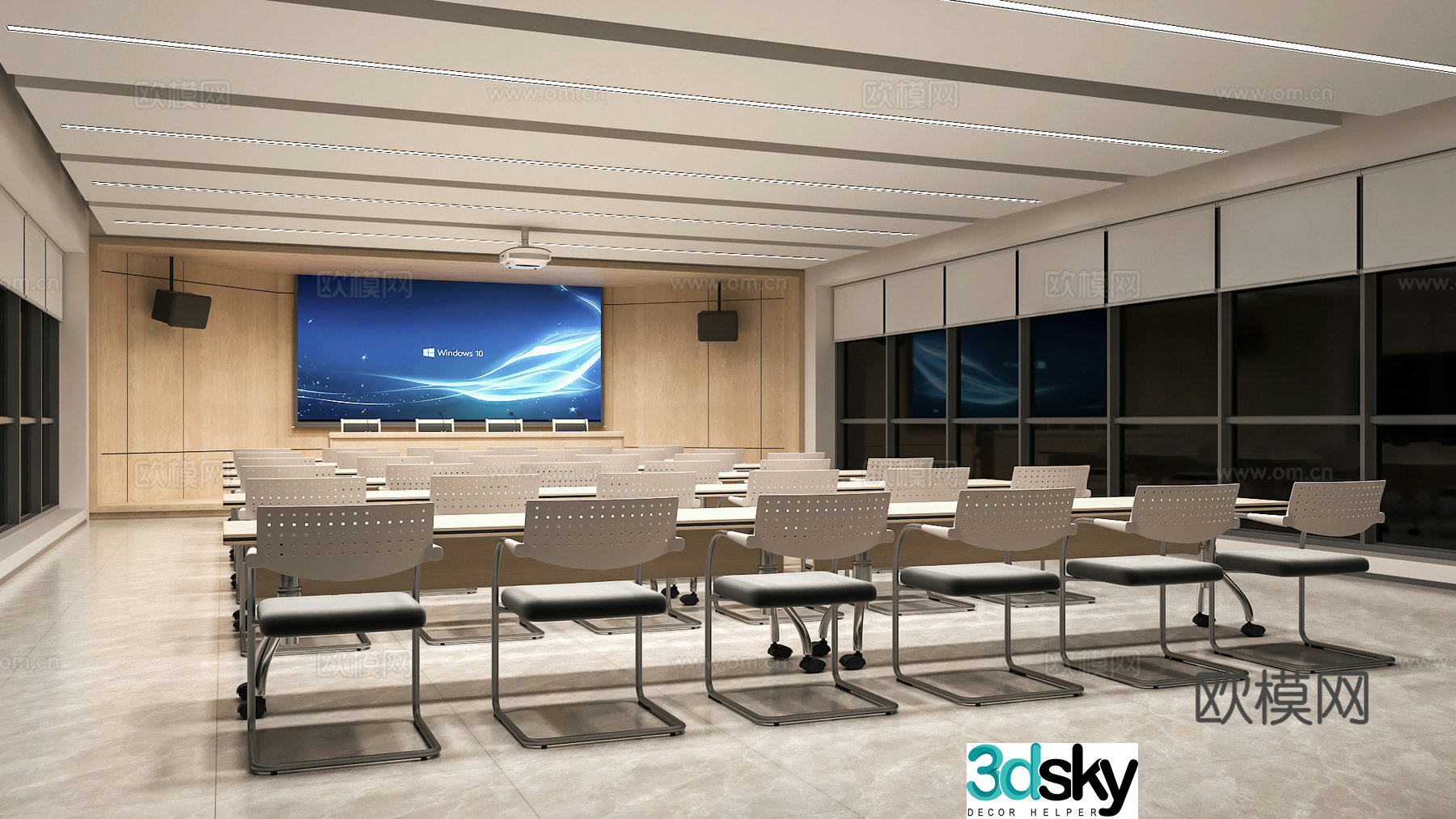 Modern conference room multifunctional lecture hall 3d model