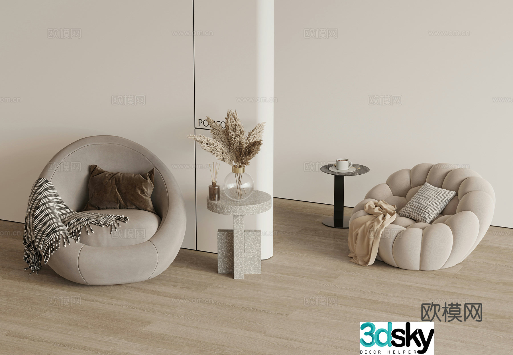 Modern lazy sofa fabric sofa technology fabric sofa 3d model