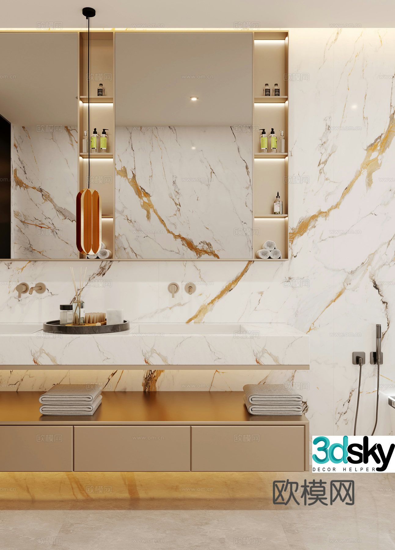 Modern bathroom bathroom 3d model