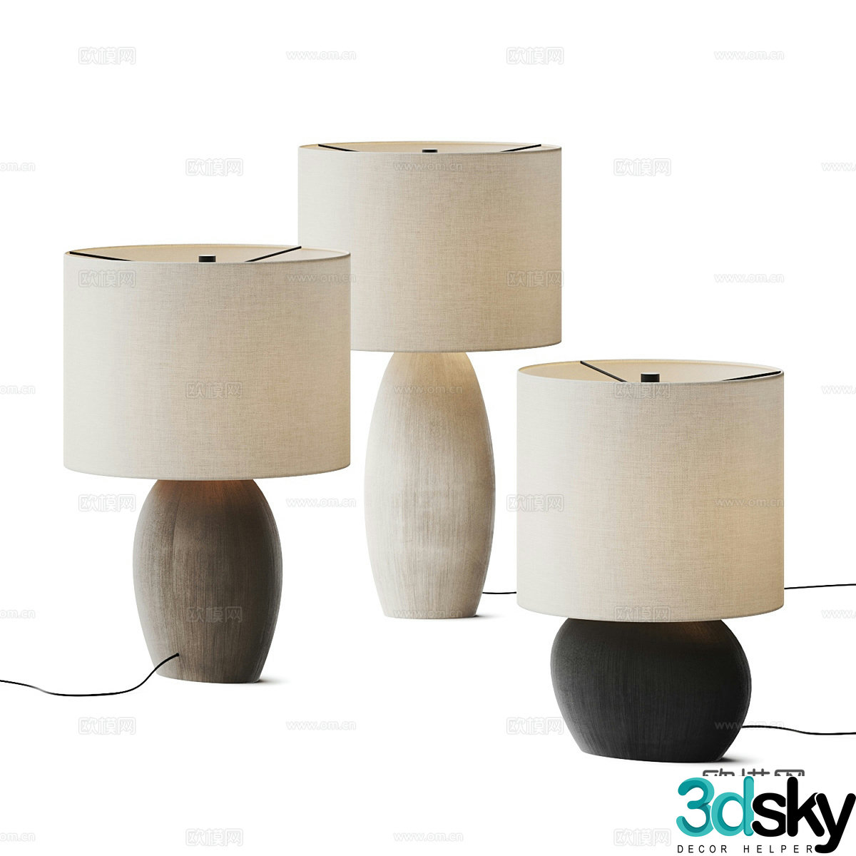 New Chinese desk lamp 3d model