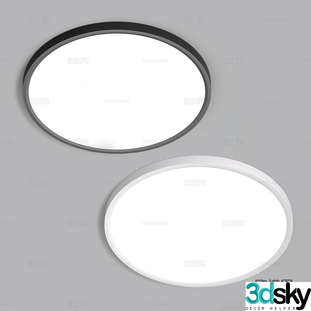 Round ceiling lamp 3d model