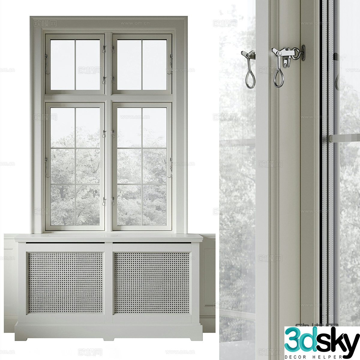 windows casement window 3d model