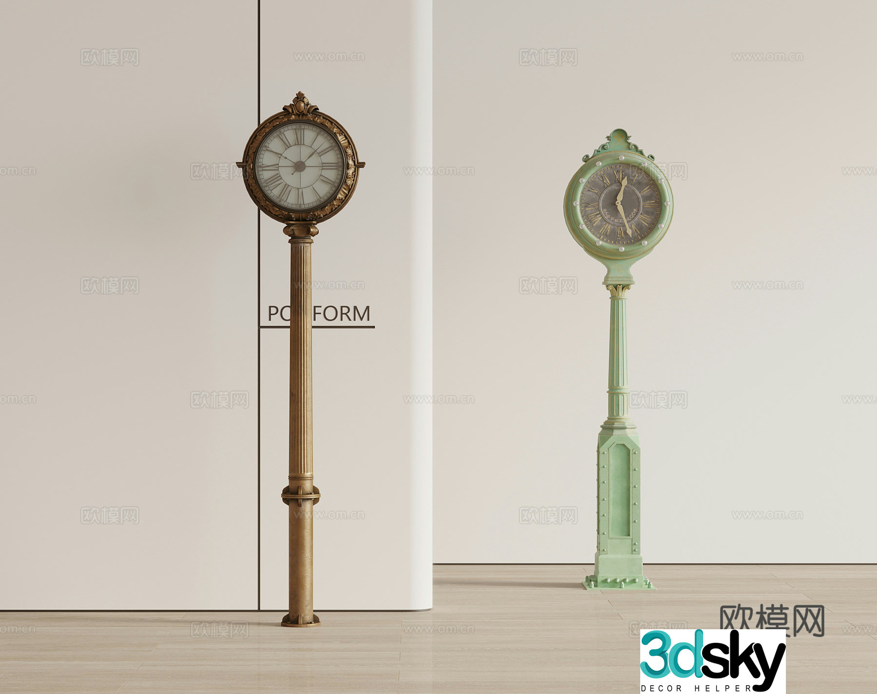 European clock 3d model