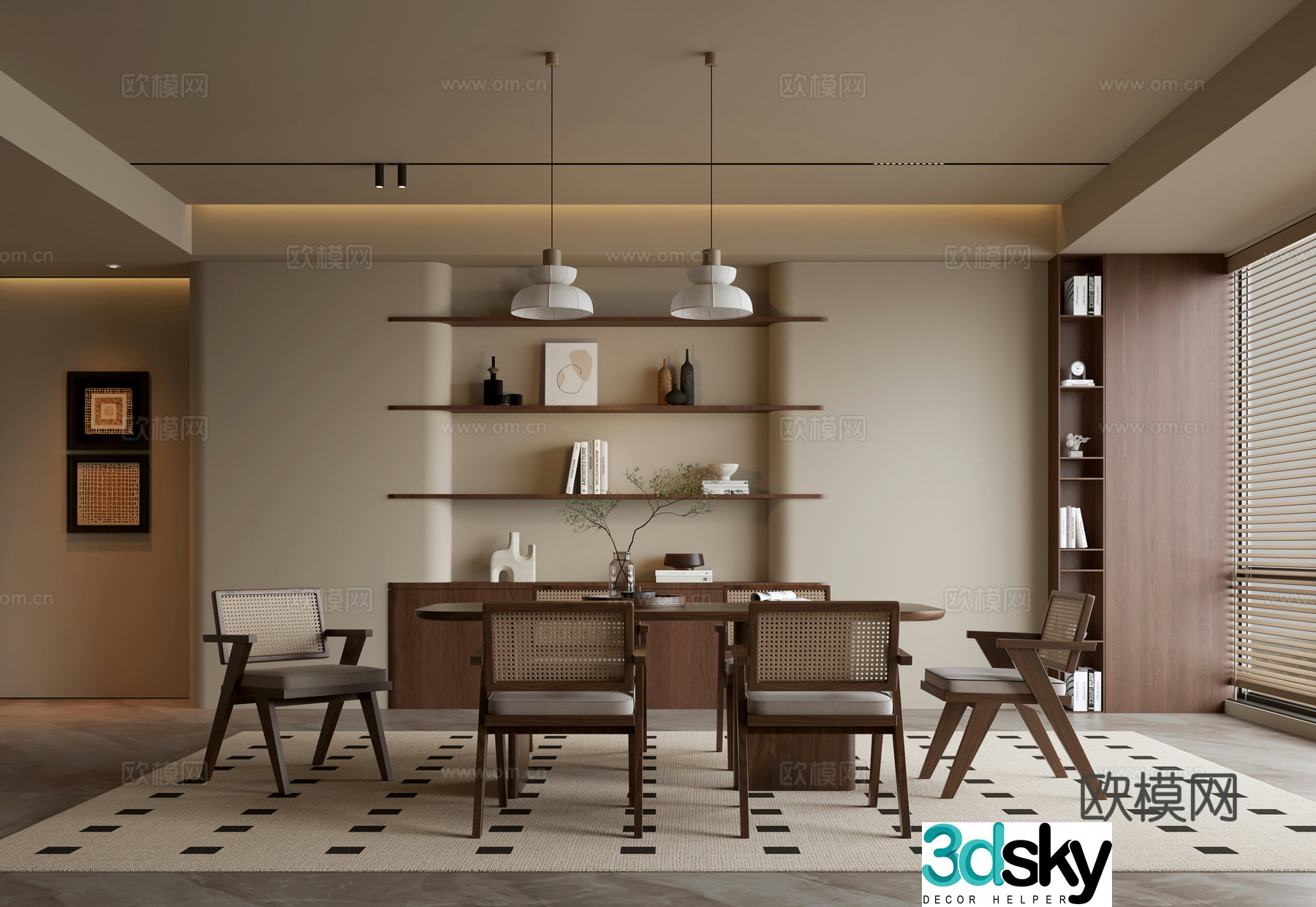 Medieval style restaurant 3d model