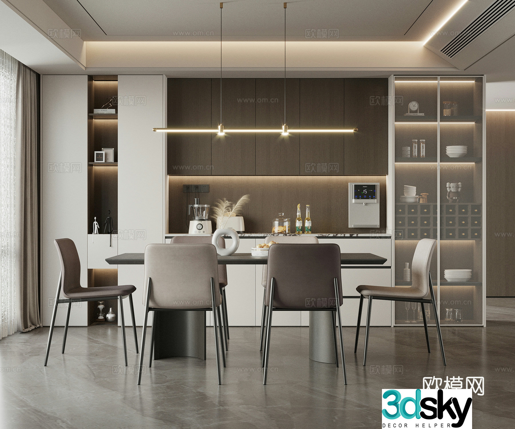 Modern restaurant 3d model
