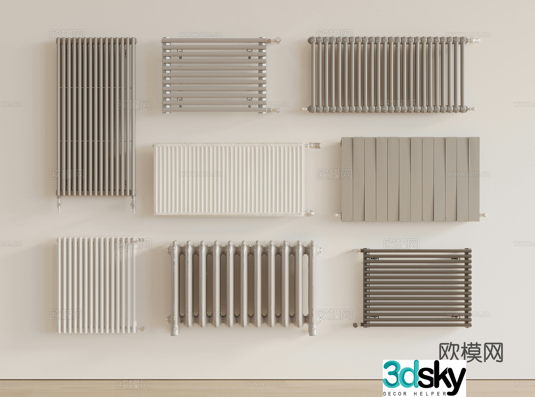 Modern radiator 3d model