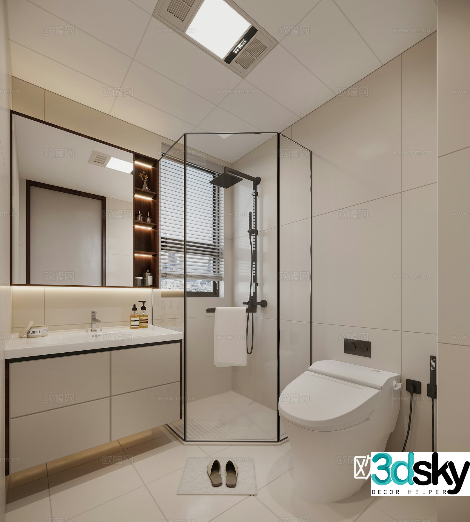Modern bathroom bathroom 3d model