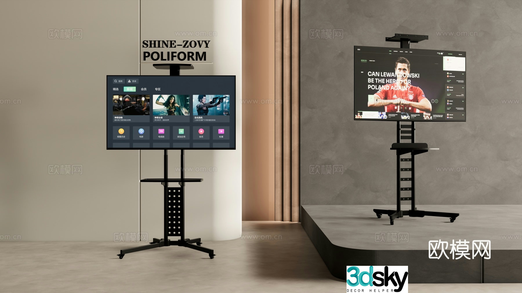 Modern stand tv mobile tv 3d model
