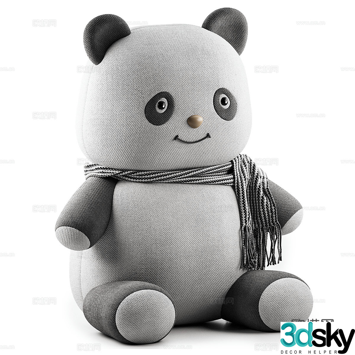 Plush toy panda 3d model