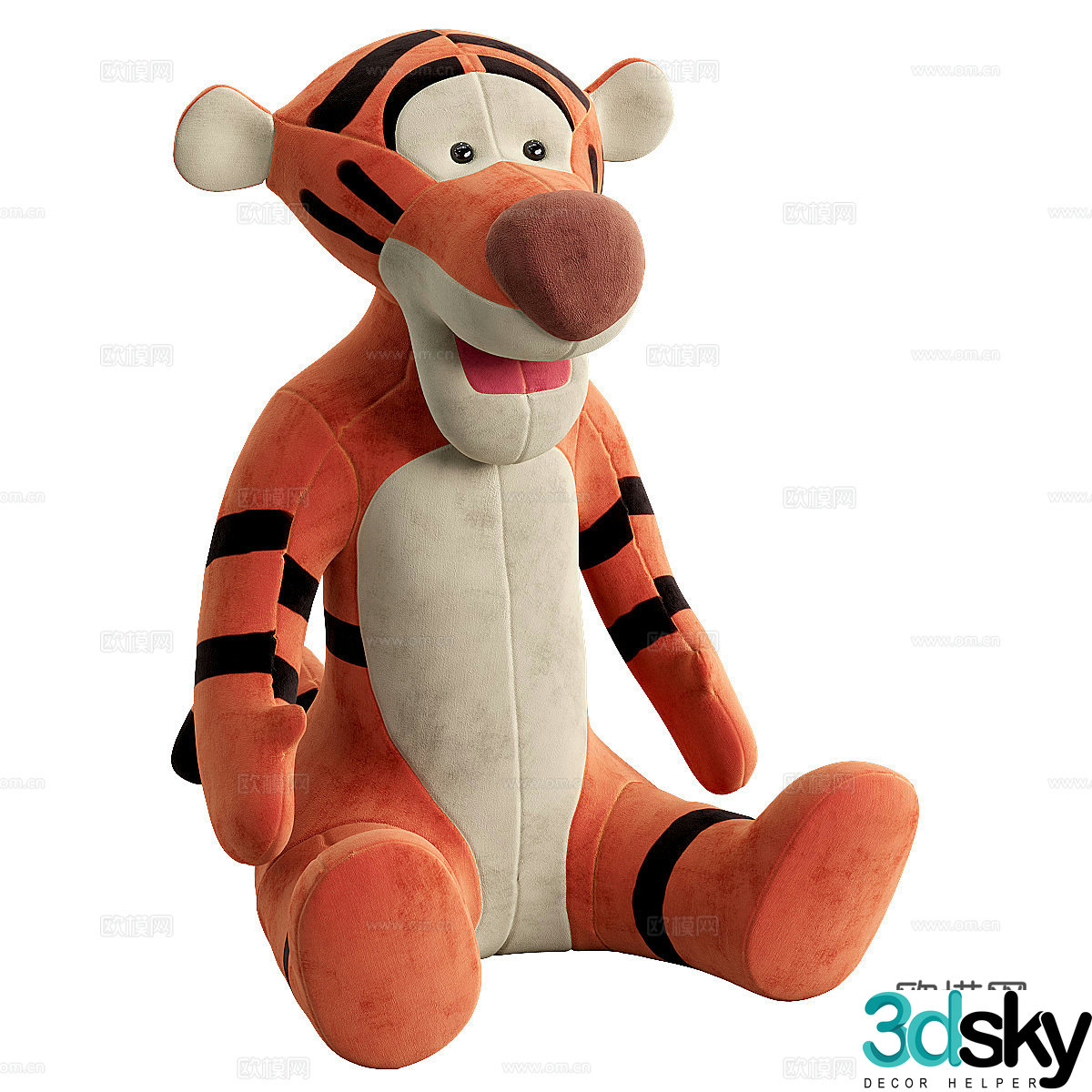 Tiger stuffed toy 3d model