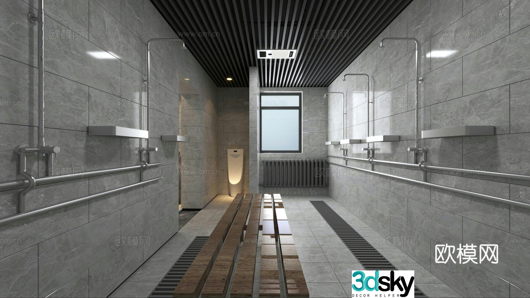 Industrial style bath center 3D model