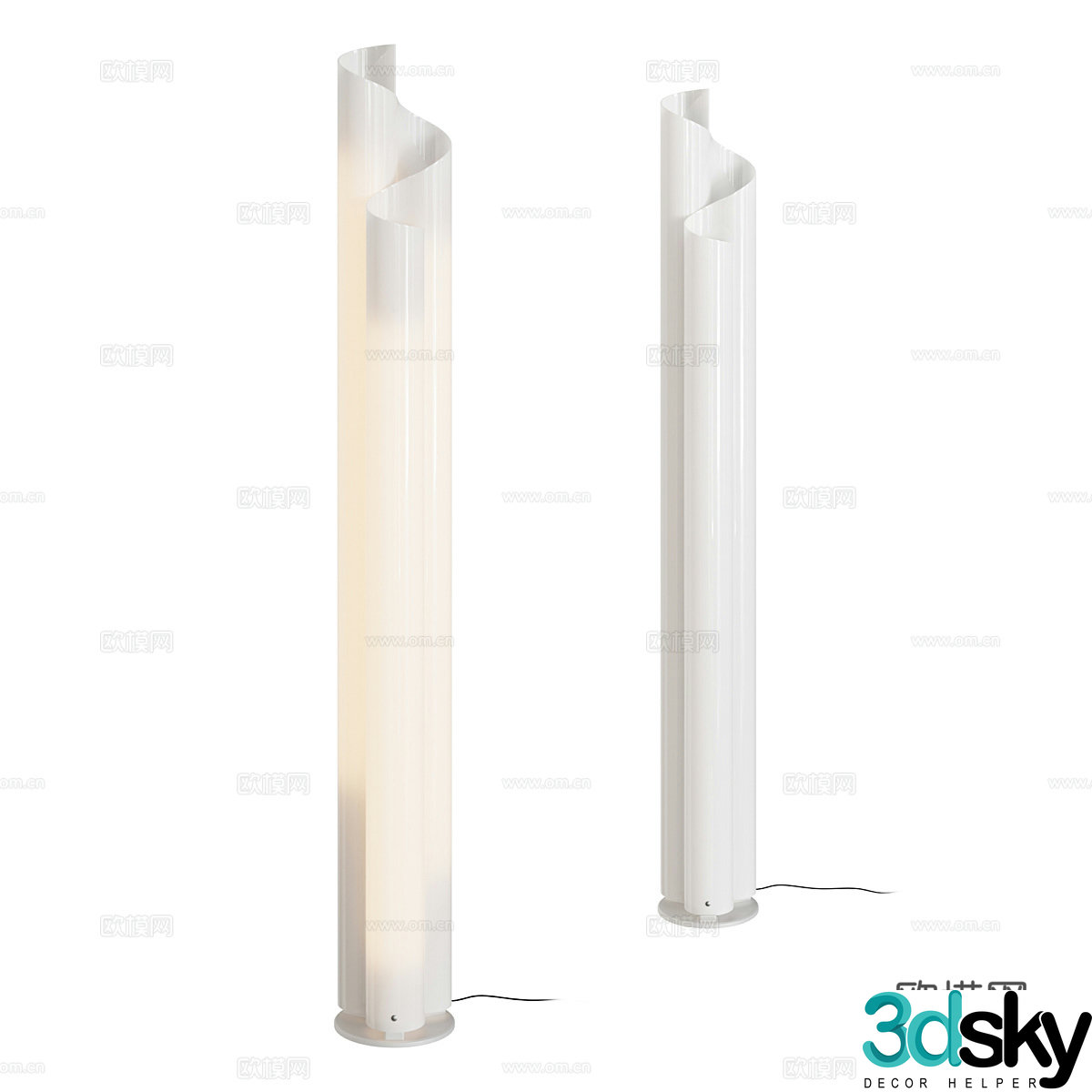Simple floor lamp 3d model