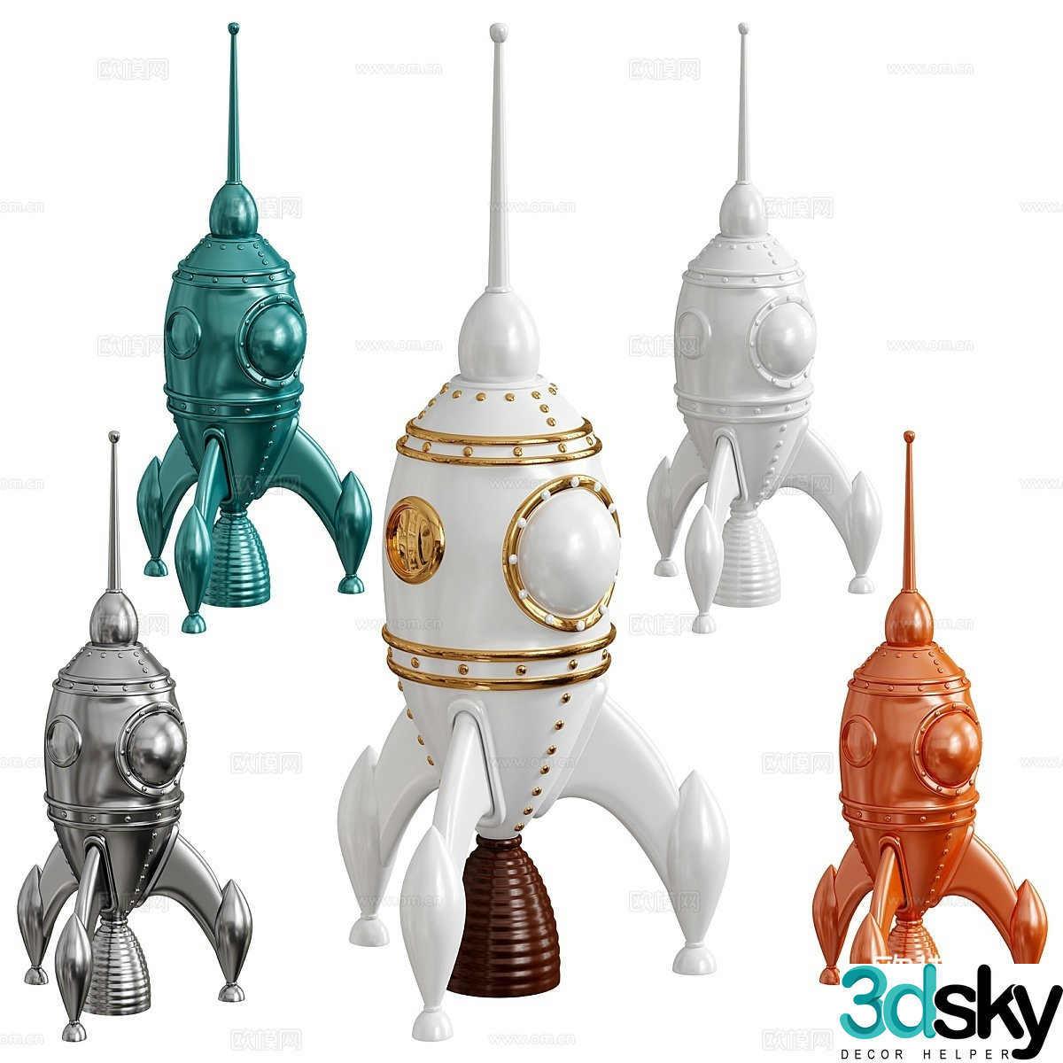 Children’s rocket toy 3d model