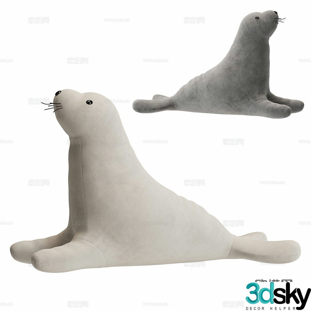 Seal stuffed toy 3d model