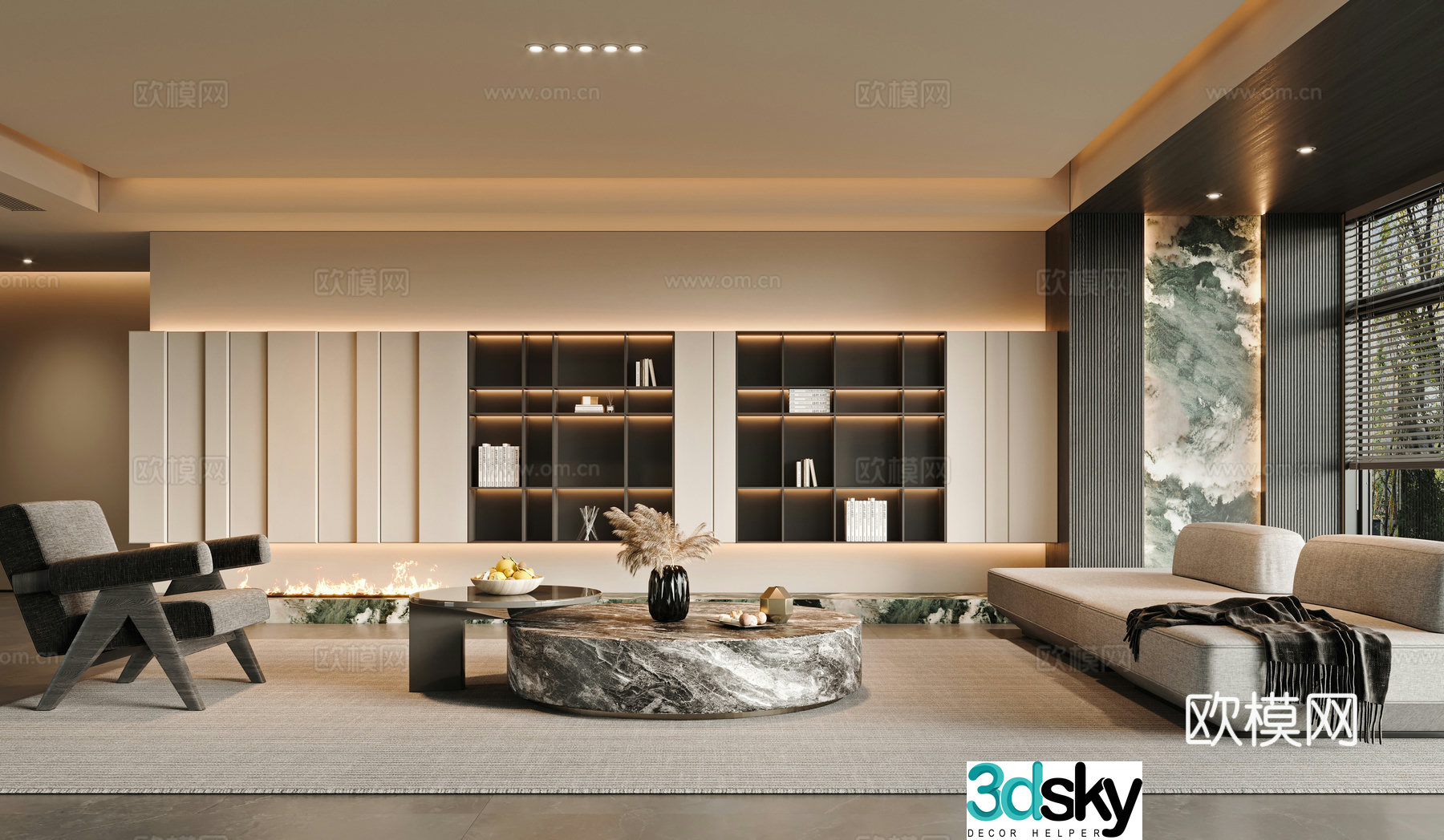 Modern living room 3d model