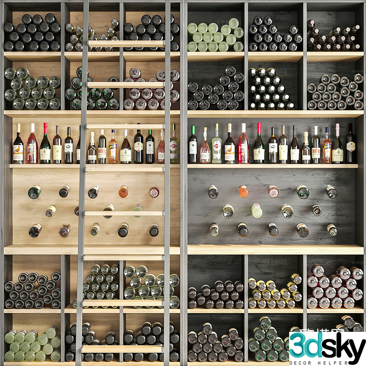 wine cabinet red wine cabinet wine storage cabinet 3d model