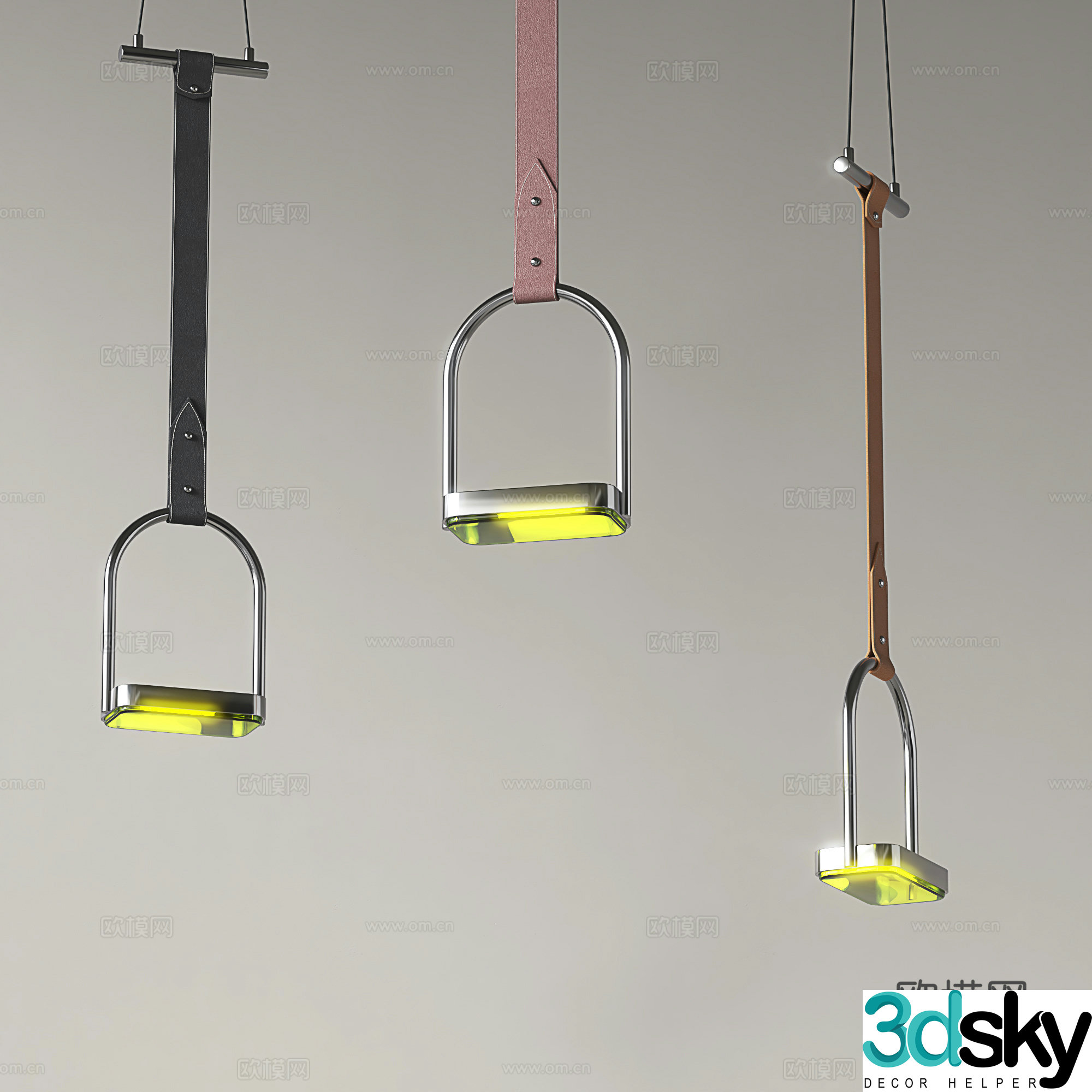 Modern bedside small chandelier 3d model