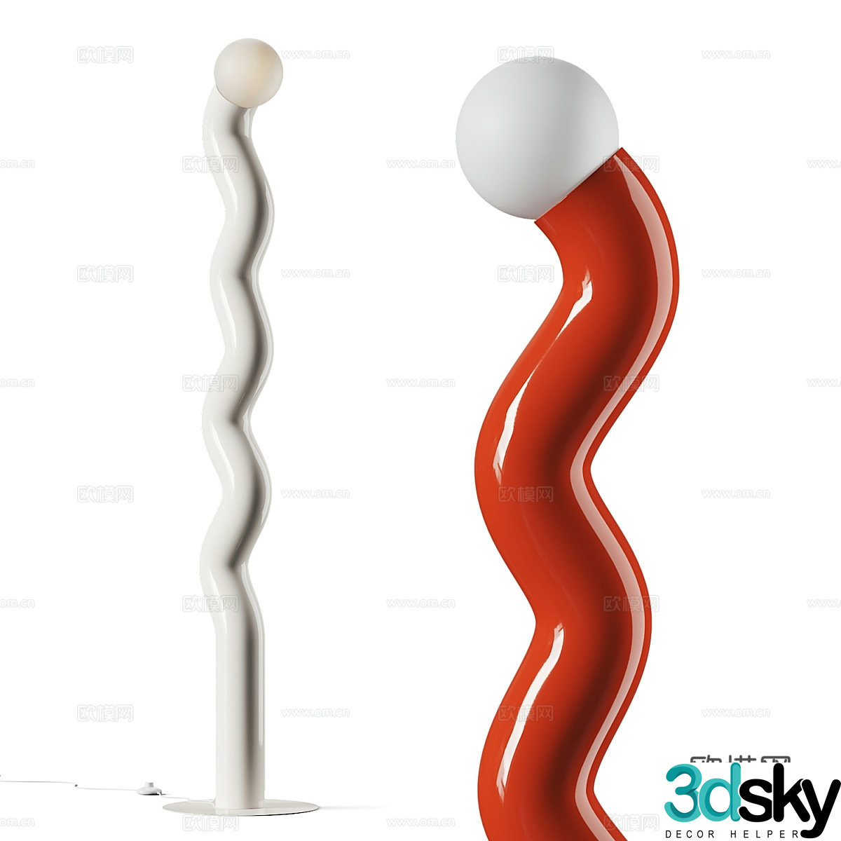 Modern floor lamp 3d model