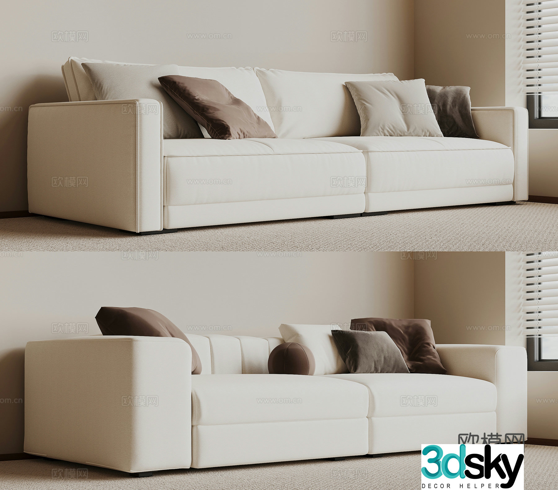 Modern love sofa 3d model