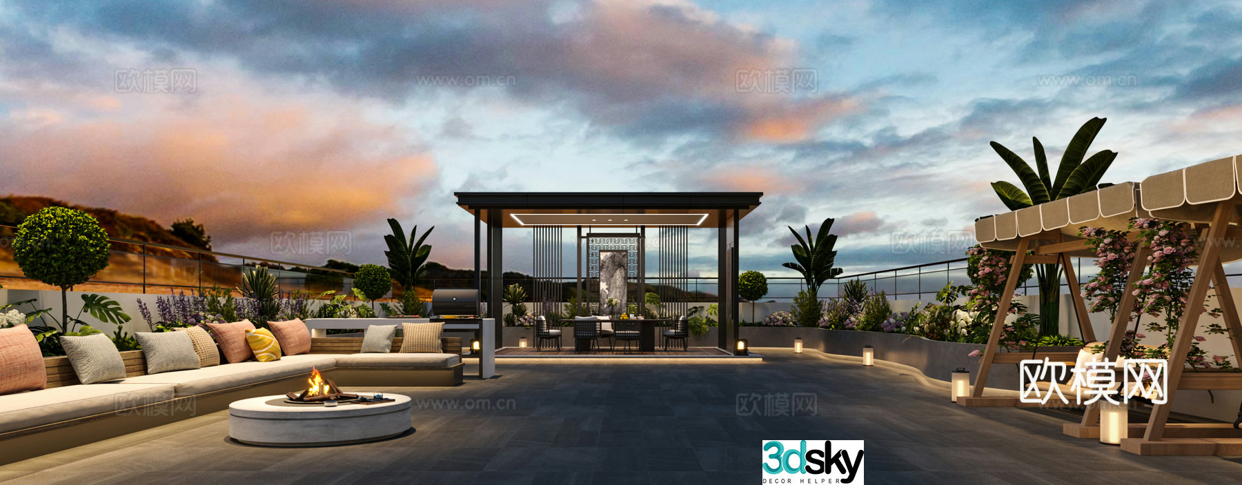 Sky garden roof garden 3d model