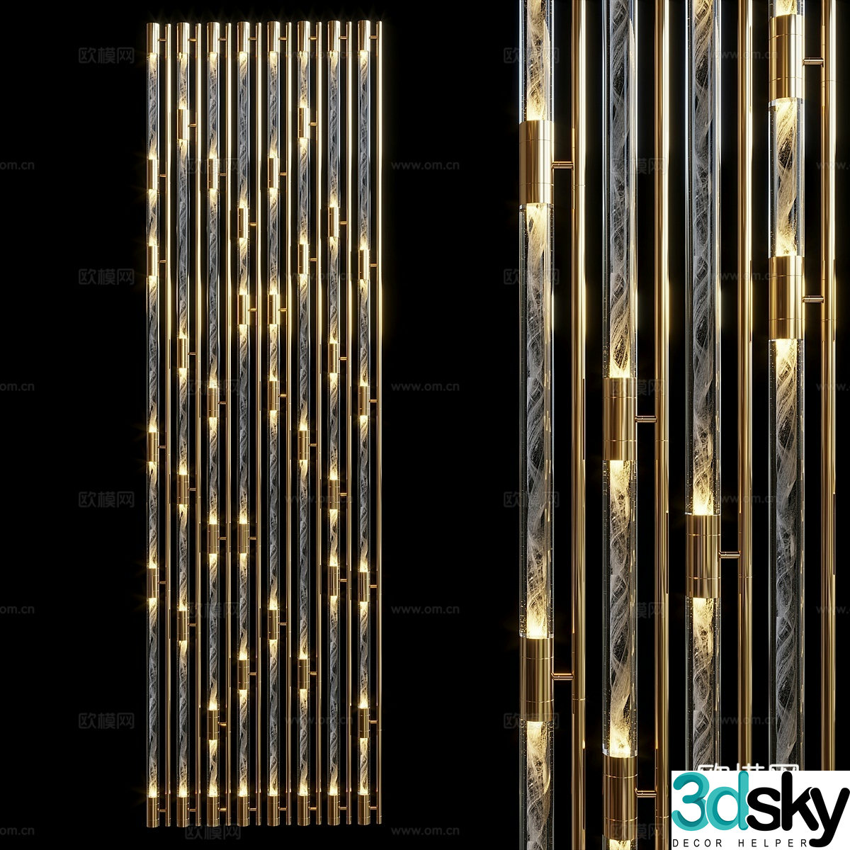 Decorative lamppost 3d model