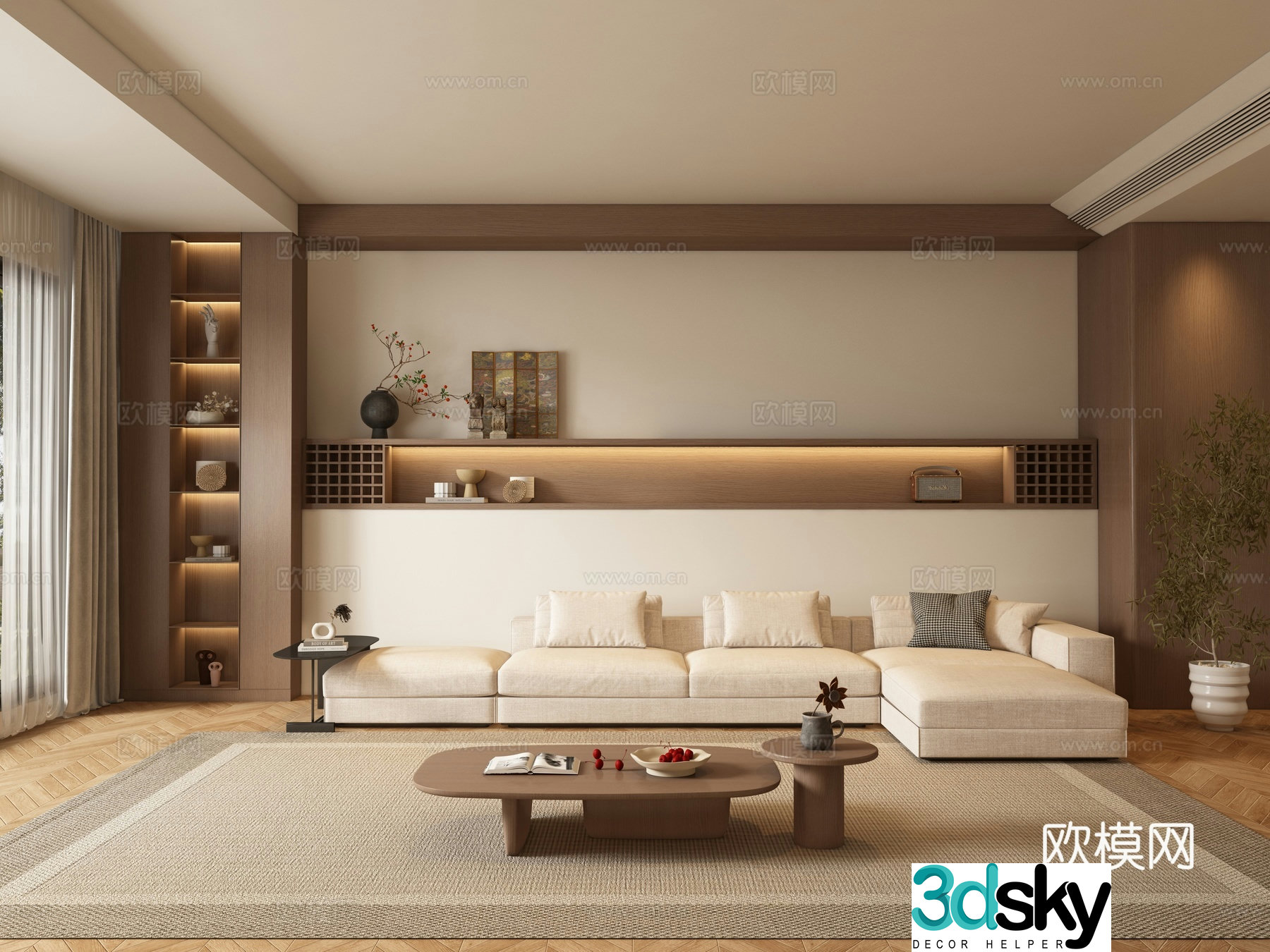 Medieval style living room 3D model