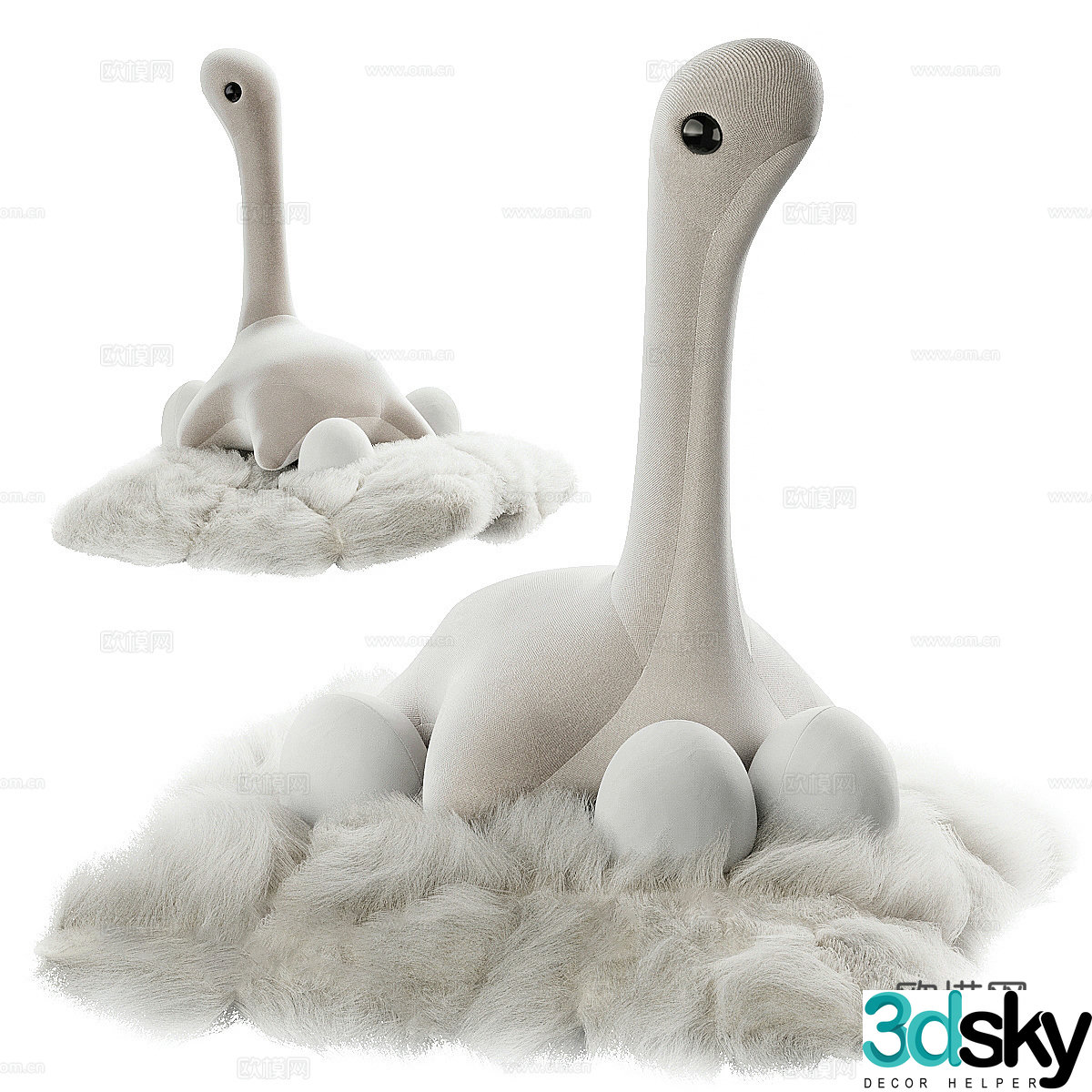 Children’s dinosaur plush toy 3d model