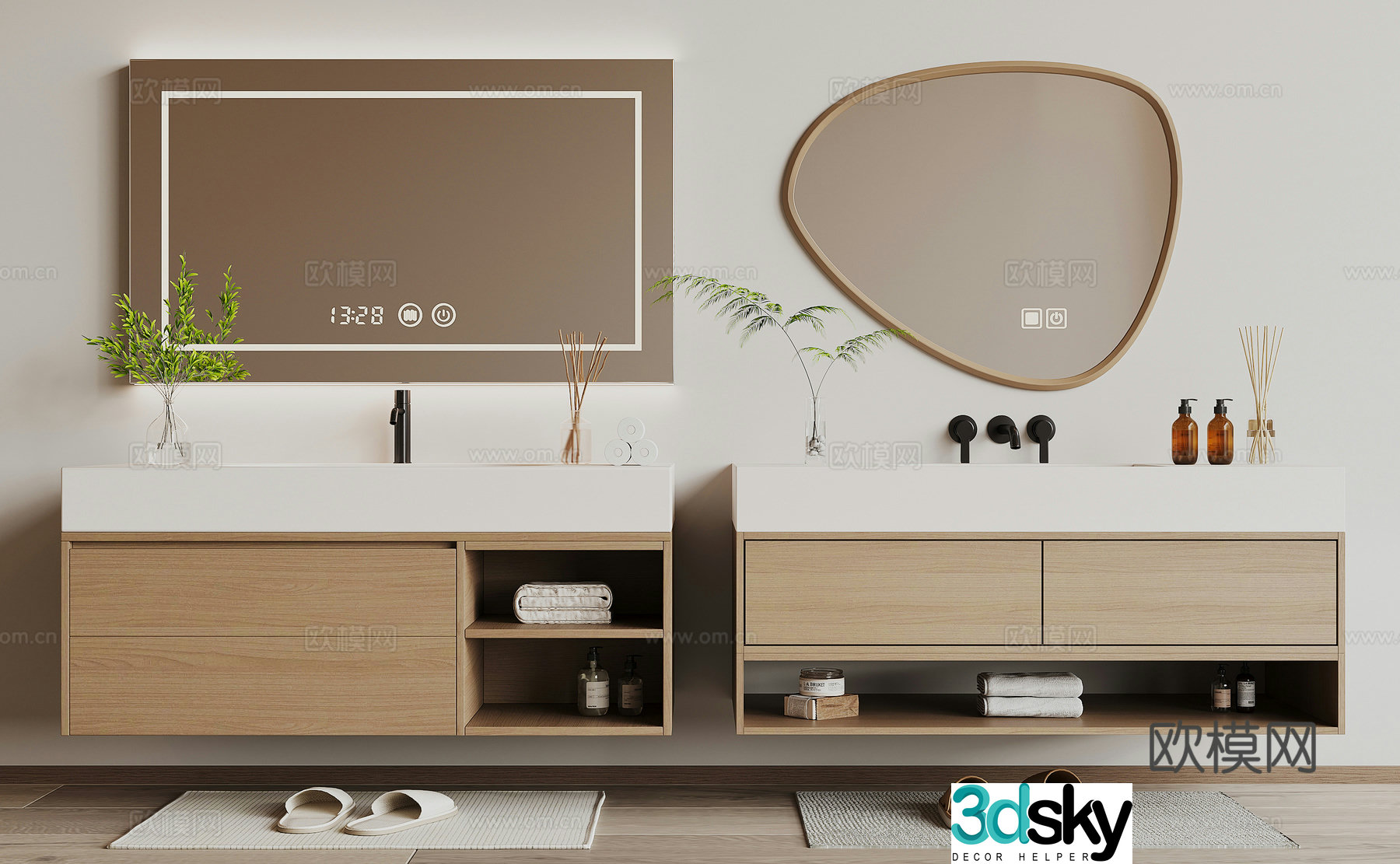 Modern bathroom cabinet 3d model