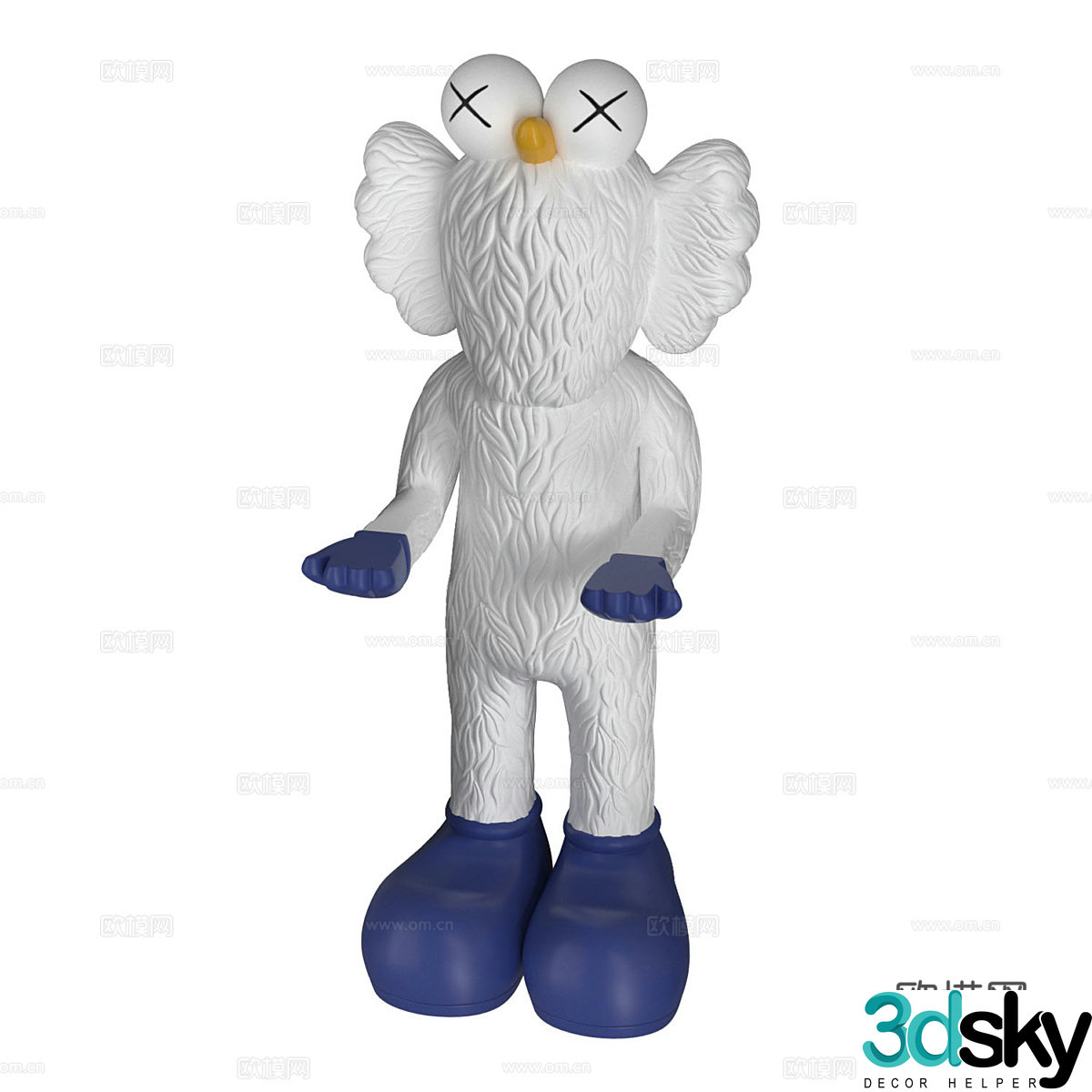 Kaws trendy doll doll 3d model