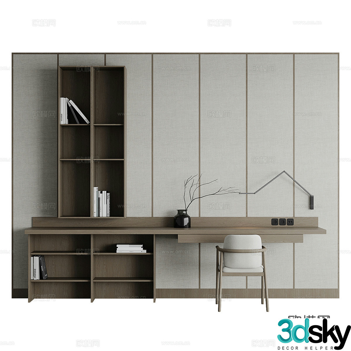 Italian desk 3d model