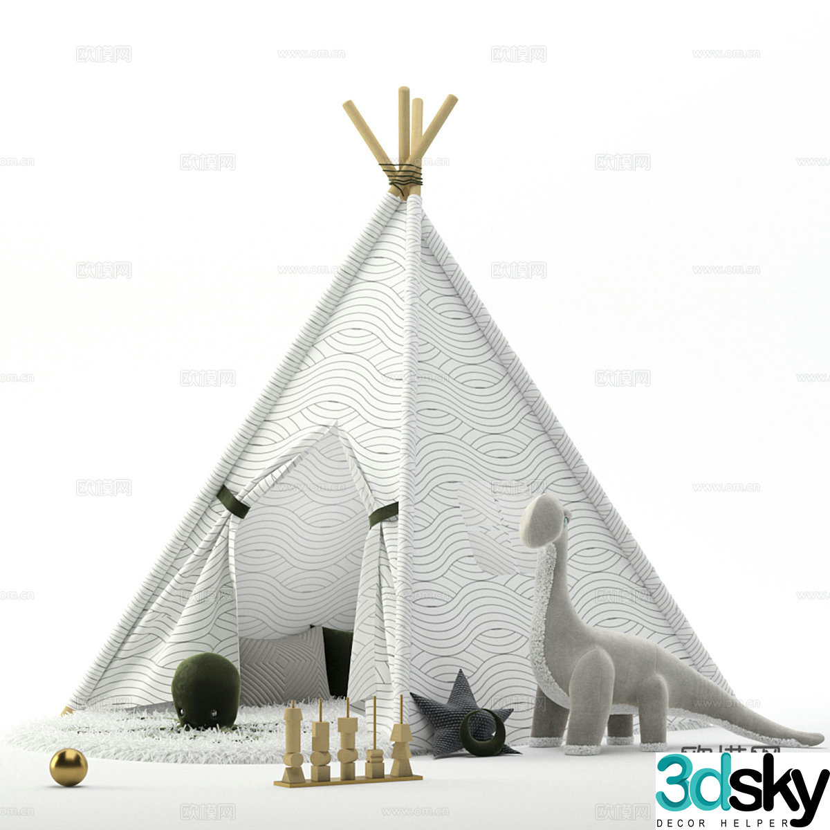 Children’s tent 3d model