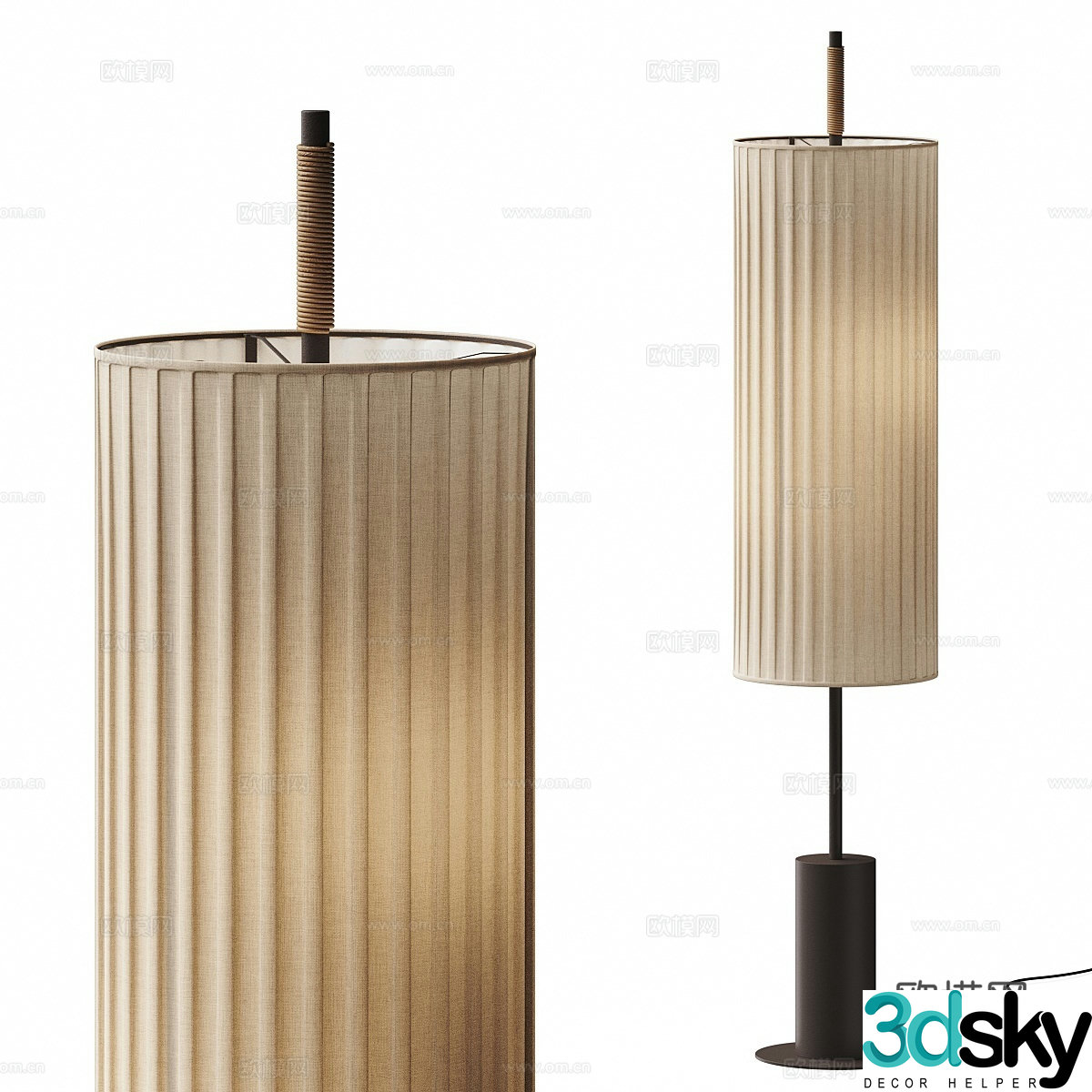 New Chinese style floor lamp 3d model