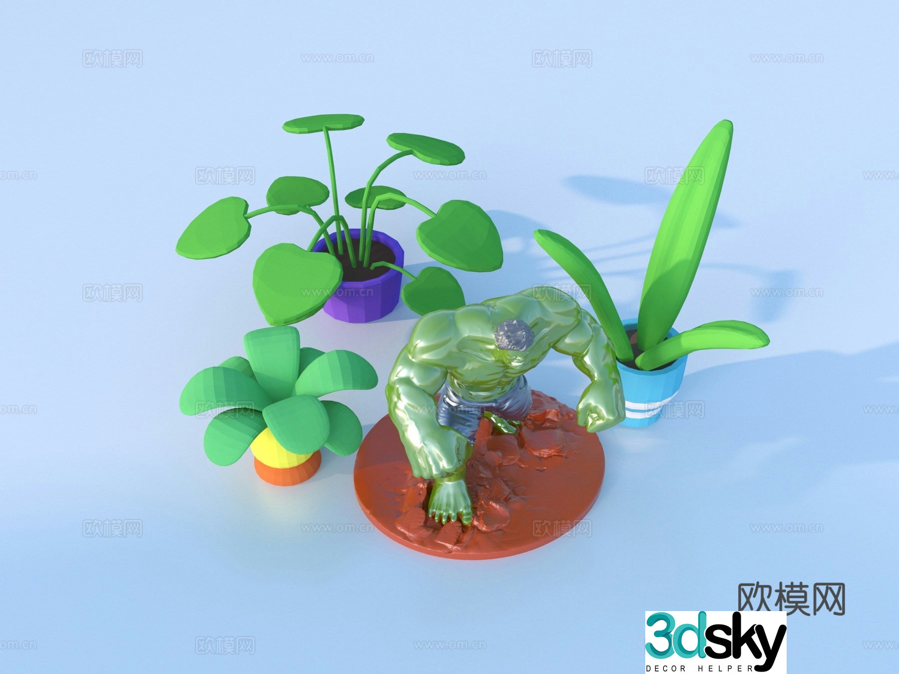 Cartoon toys ornaments sketch 3d model
