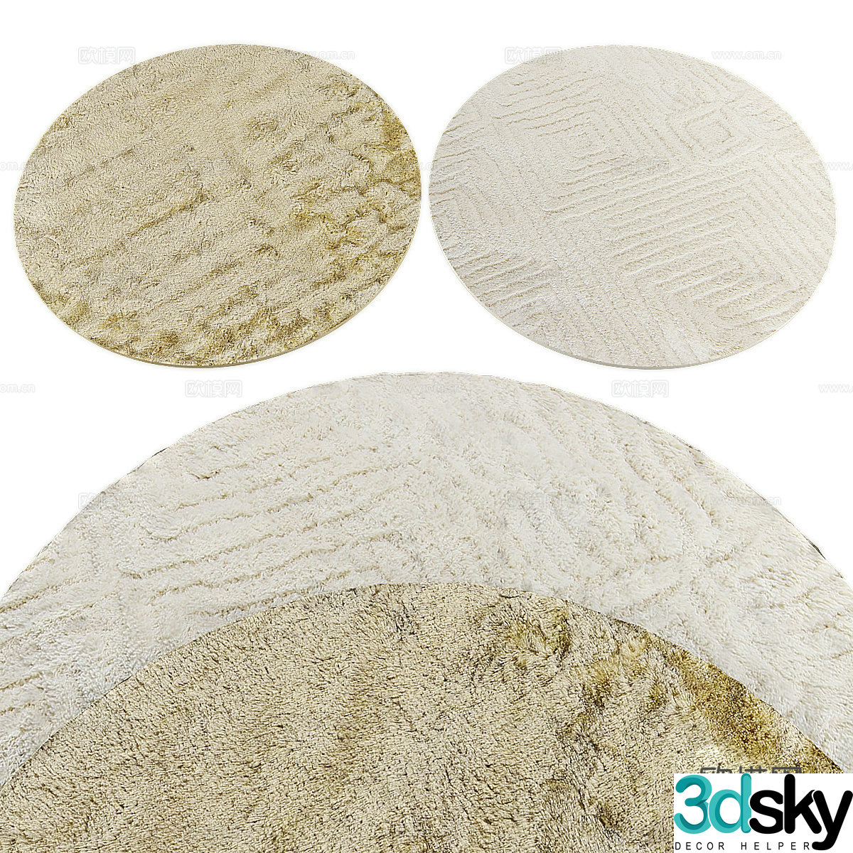 Round carpet 3d model