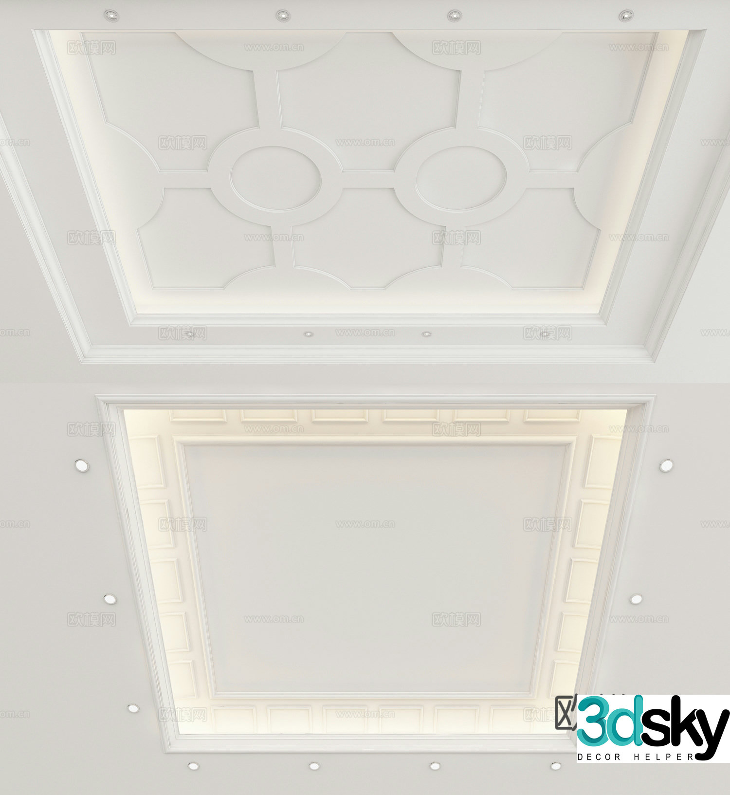 European ceiling 3d model