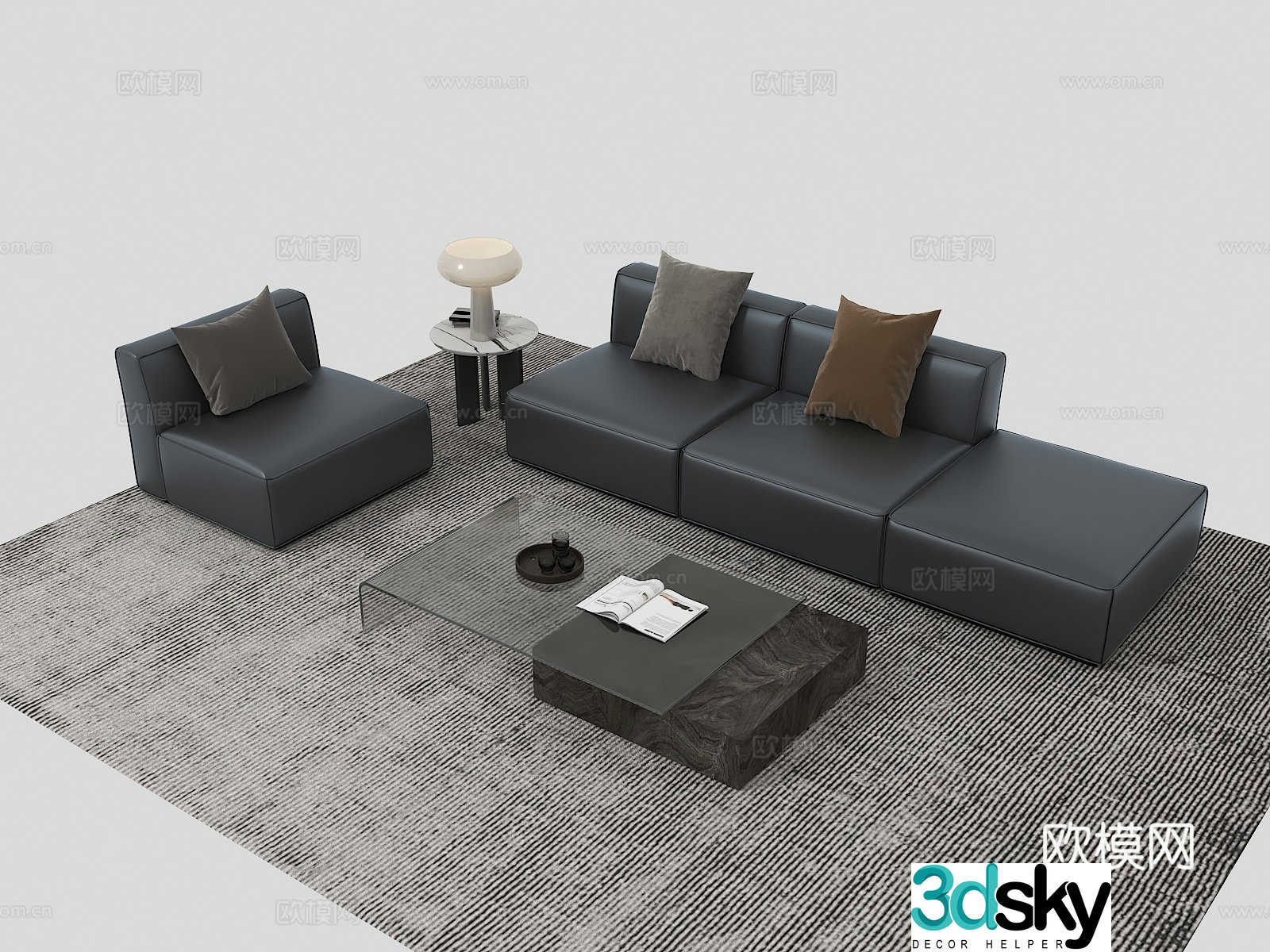 Modern modular sofa modular sofa 3d model