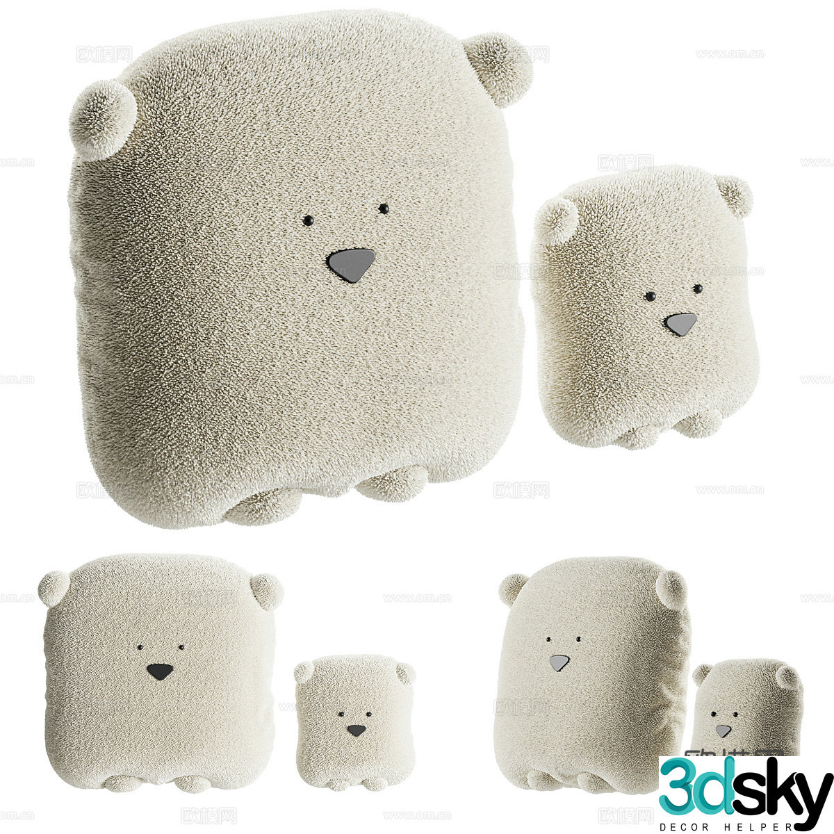 Plush teddy bear 3d model