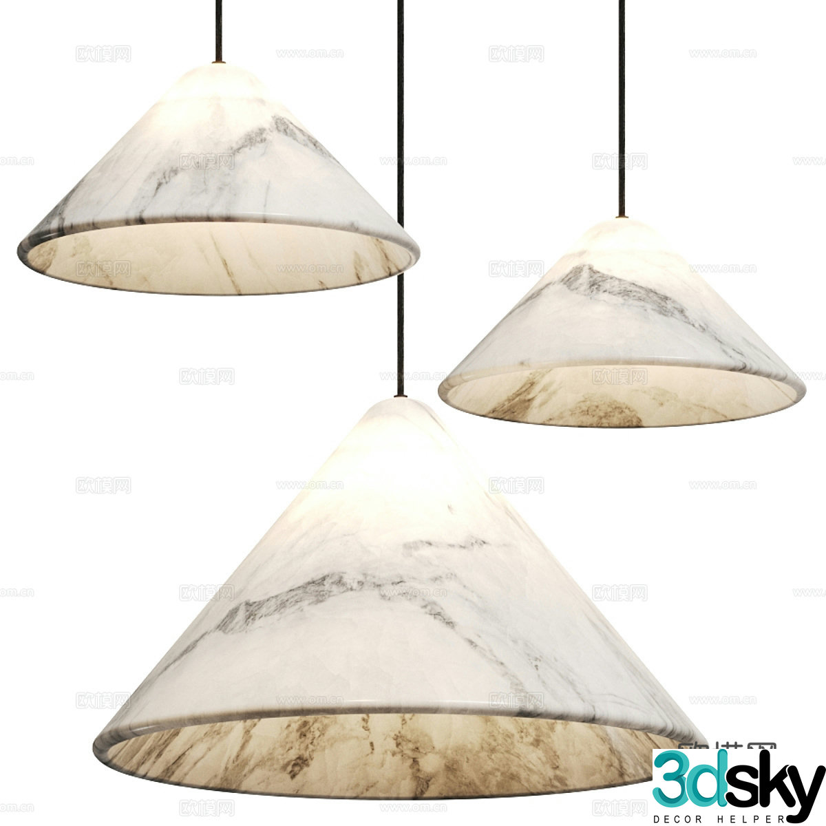 marble chandelier 3d model