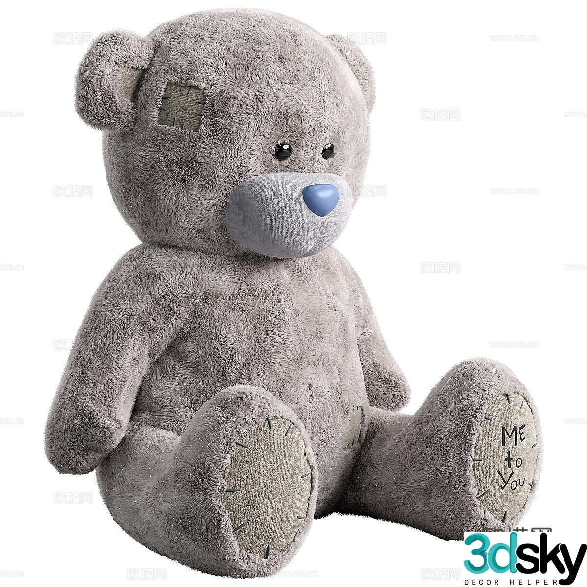 Plush teddy bear 3d model
